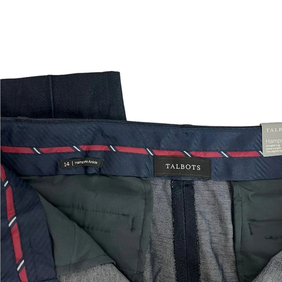 Talbots New Women’s 14 Hampshire Ankle Straight Leg Navy Blue Pant - Picture 5 of 11